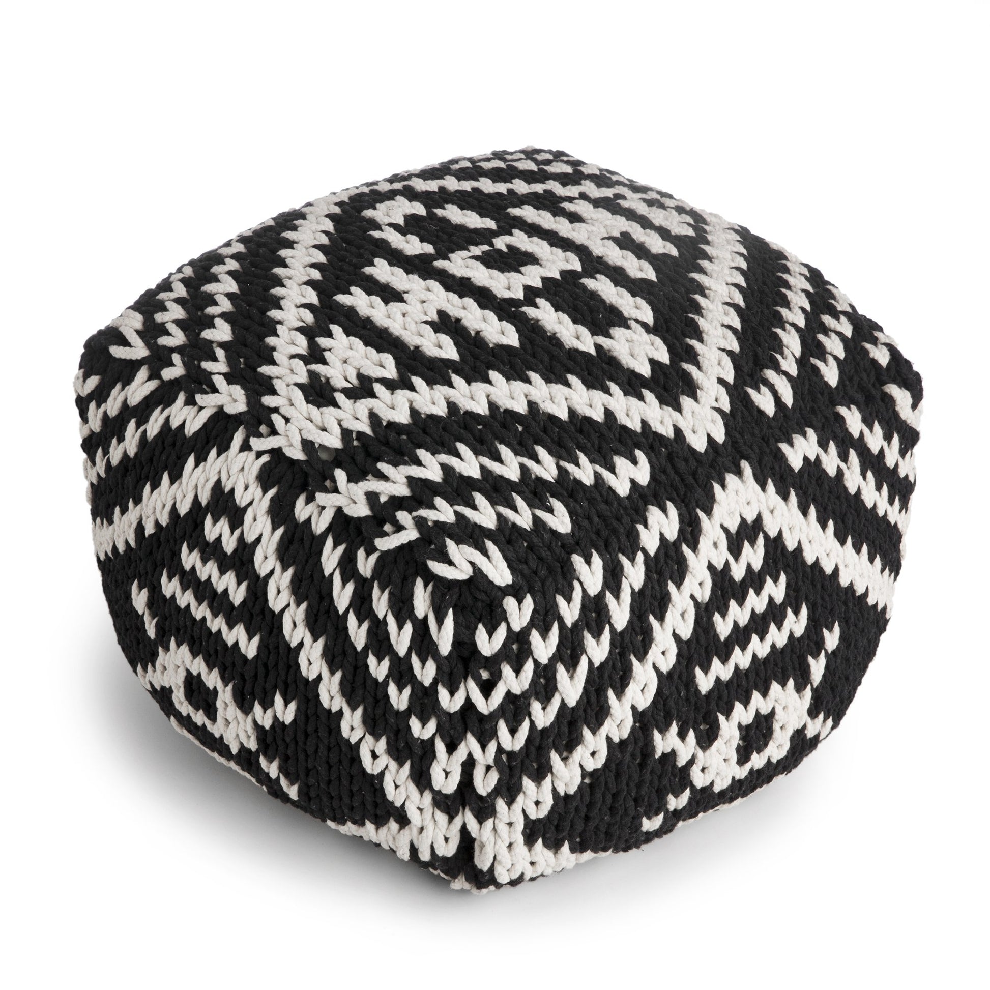 Puff Tribal 40x50 Preto Pronta Entrega
