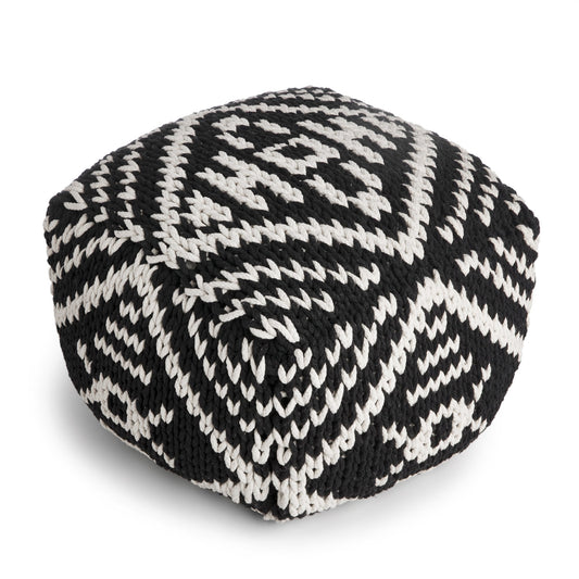 Puff Tribal 40x50 Preto Pronta Entrega