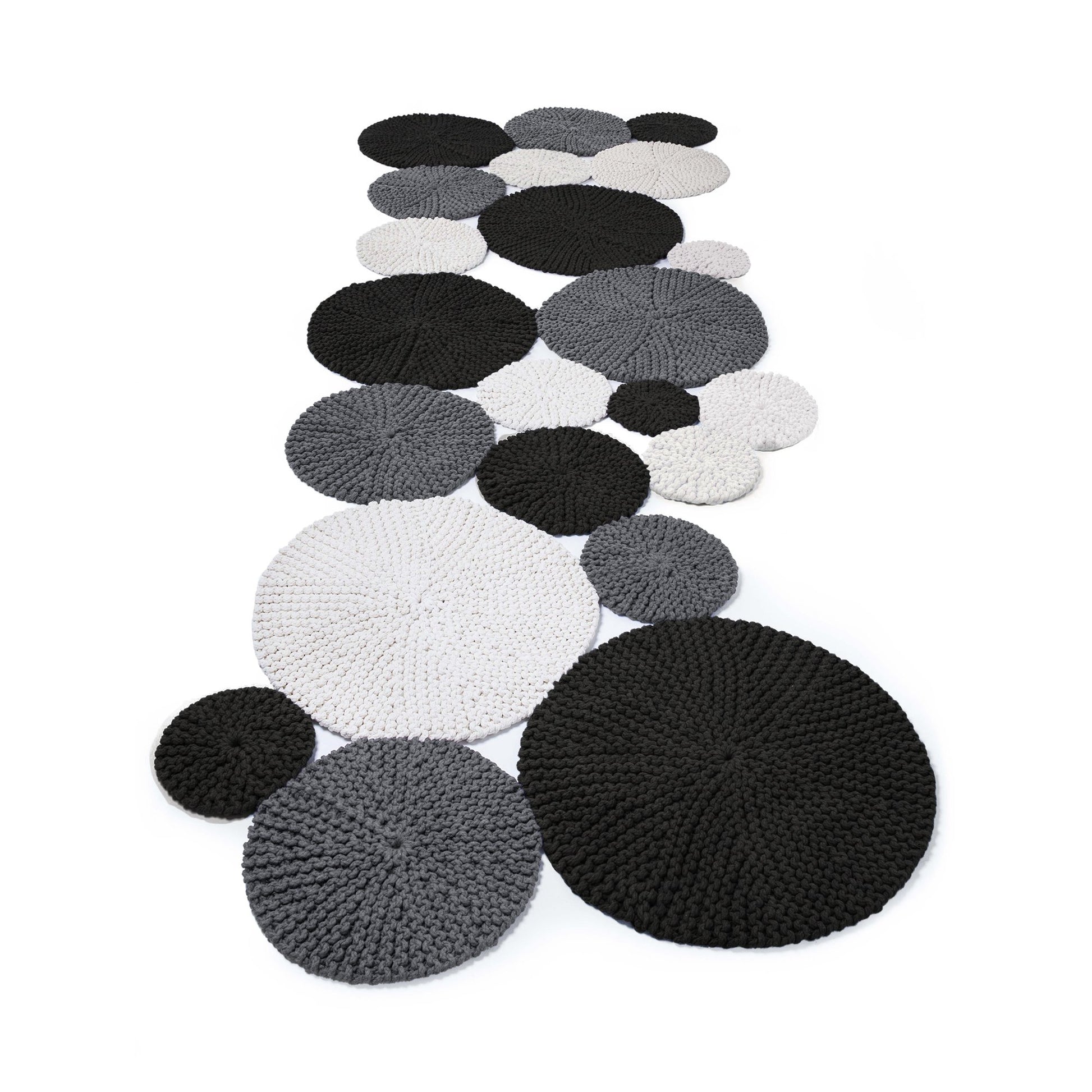 Tapete Bolas Colorido 120x250 (Cru/Cinza/Preto) Pronta Entrega