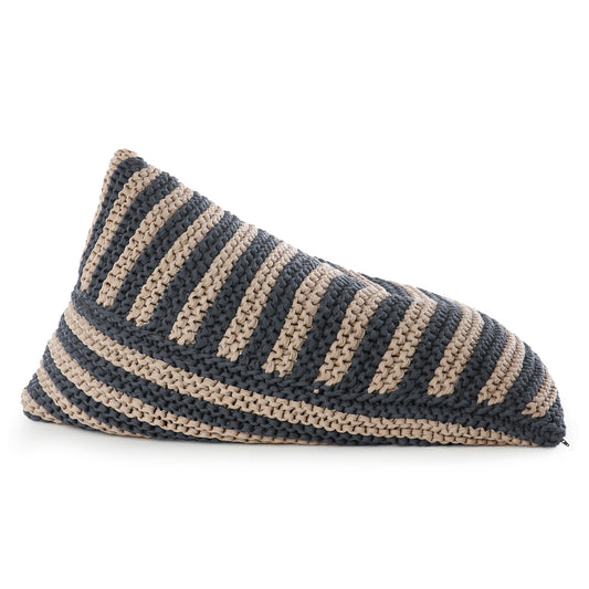 Puff String Listrado Outdoor 90x120 Cinza