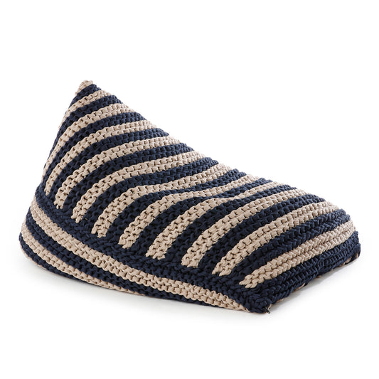 Puff String Listrado Outdoor 90x120 Marinho