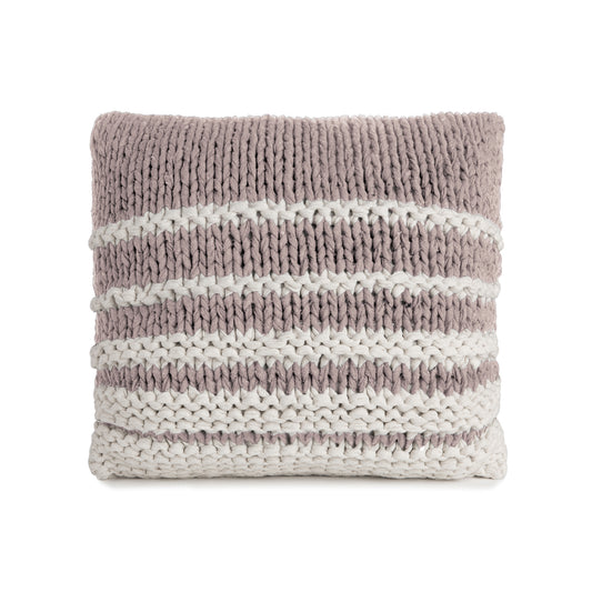 Almofada em Tricô Artesanal Degradê Negativo 45x45 Rose