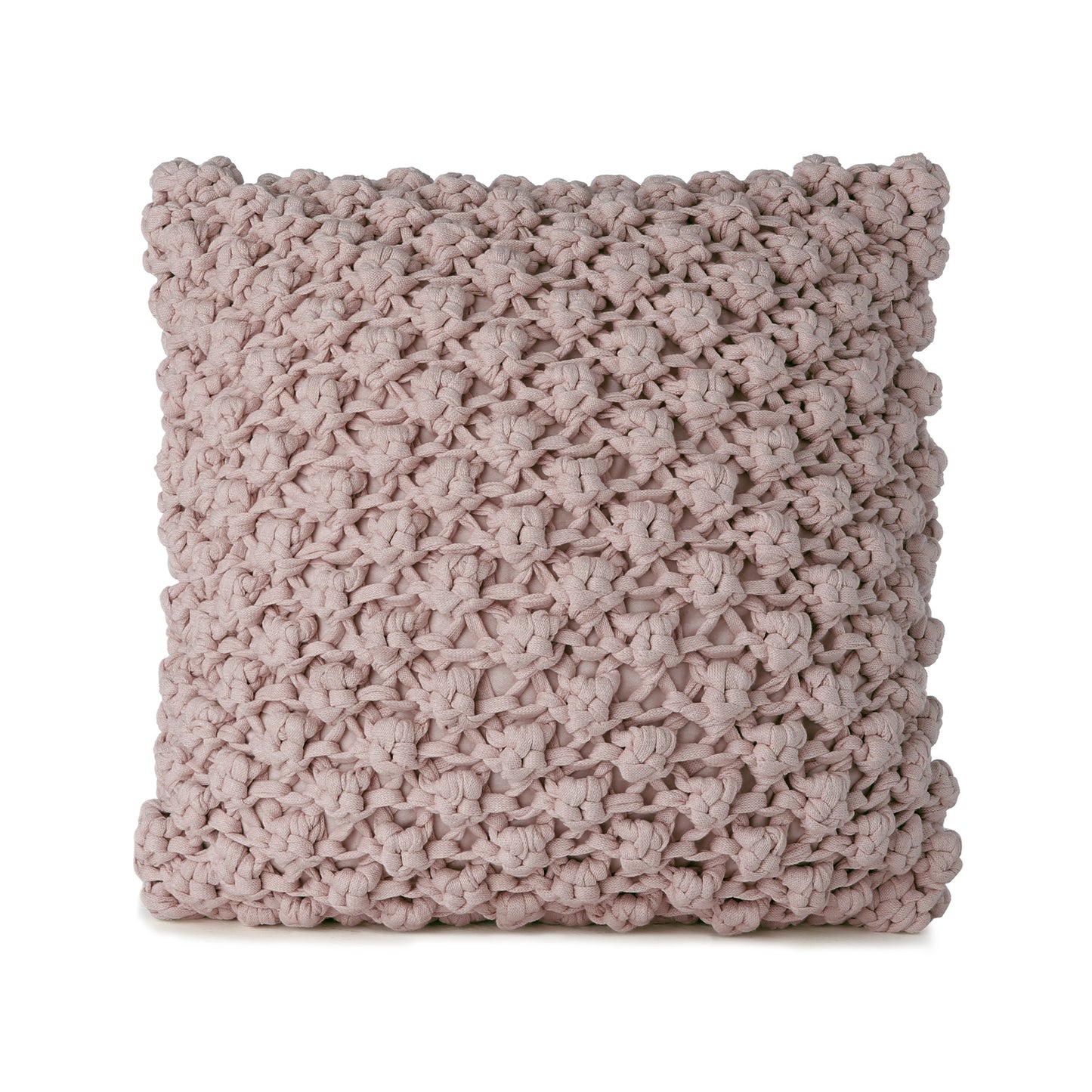 Almofada em Tricô Artesanal Pipoca 45x45 Rose