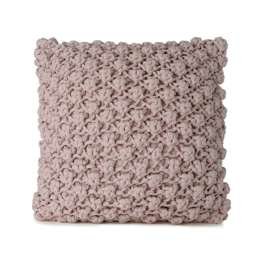 Almofada em Tricô Artesanal Pipoca 45x45 Rose