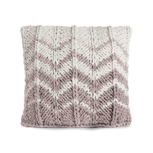 Almofada em tricô Artesanal Zig Zag Positivo 45x45 Rose