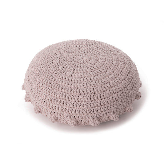 Puff Disco em crochê Rose, com fio 100% algodão.  Fechamento com zíper, possibilitando a remoção da capa para lavagem.  Dimensões: Altura - 20cm; Diâmetro - 85cm.