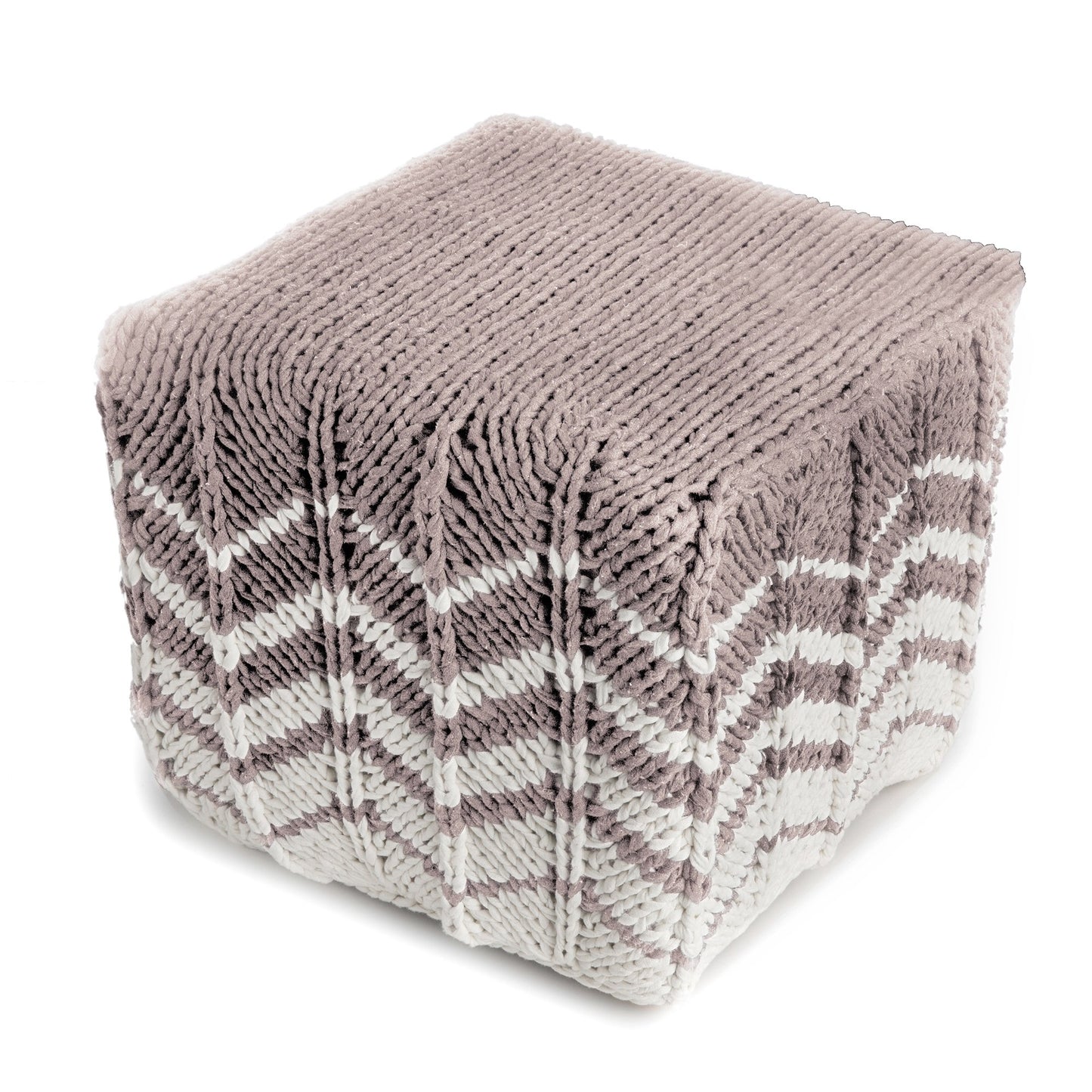 Puff Zig Zag 40x45 Rose Pronta Entrega