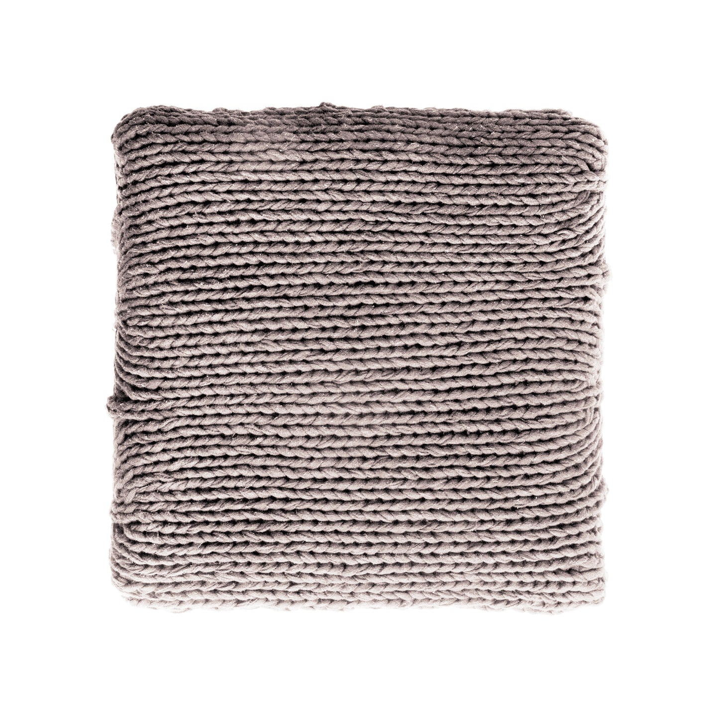 Puff Zig Zag, em tricô artesanal, Rose/Cru, com fio 100% algodão. Dimensões: Altura - 40cm; Largura - 45cm; Comprimento - 45cm.