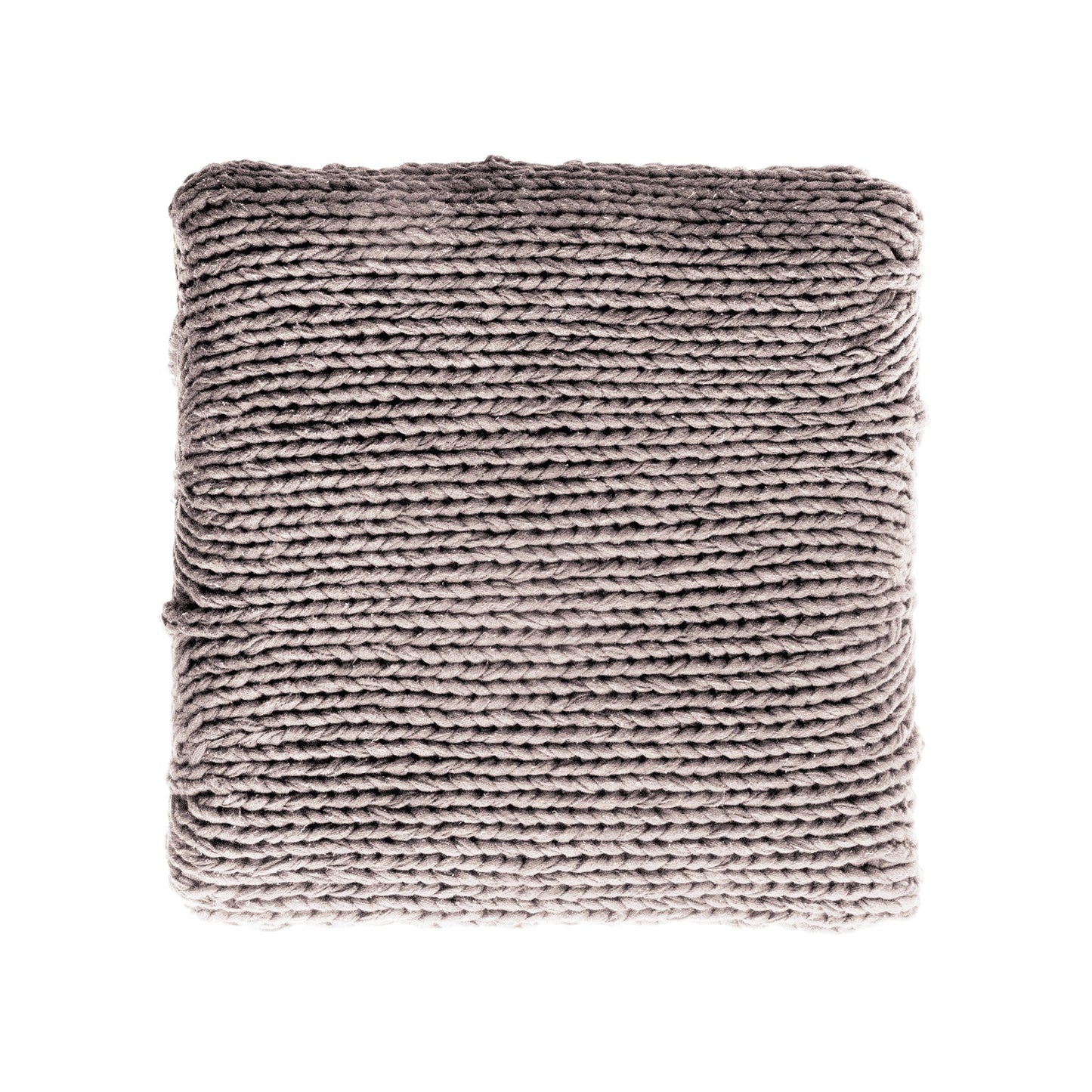 Puff Zig Zag, em tricô artesanal, Rose/Cru, com fio 100% algodão. Dimensões: Altura - 40cm; Largura - 45cm; Comprimento - 45cm.
