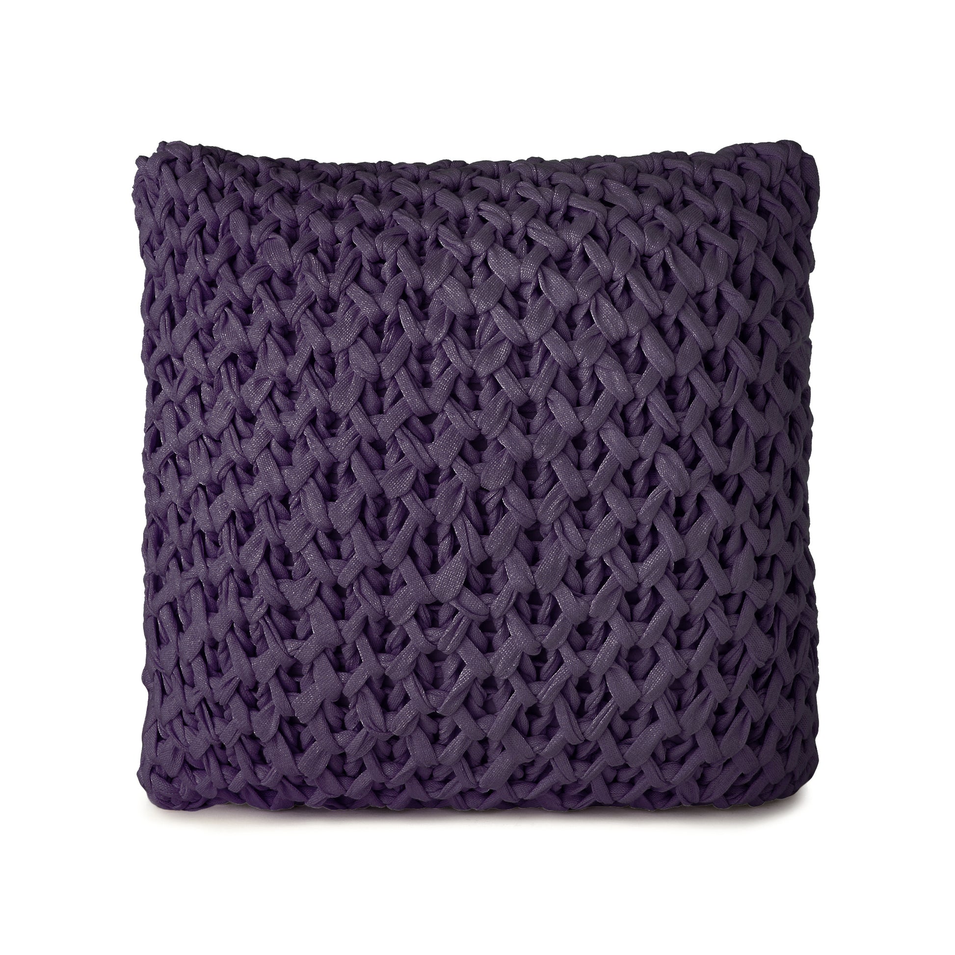 Almofada em tricô Artesanal Colmeia 45x45 Roxo