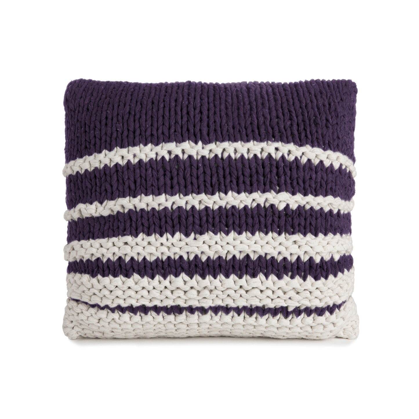 Almofada em Tricô Artesanal Degradê Negativo  45x45 Roxo