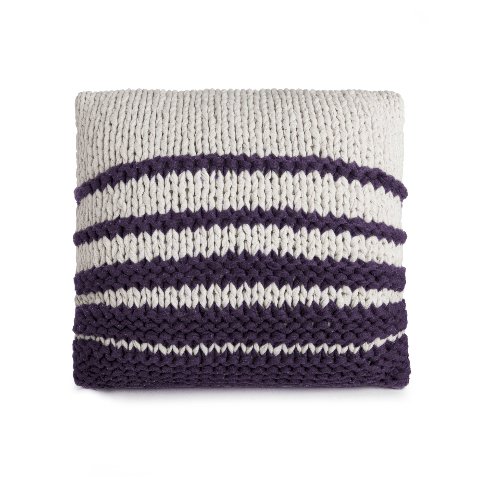 Almofada em tricô artesanal Degradê Positivo 45x45  Roxo