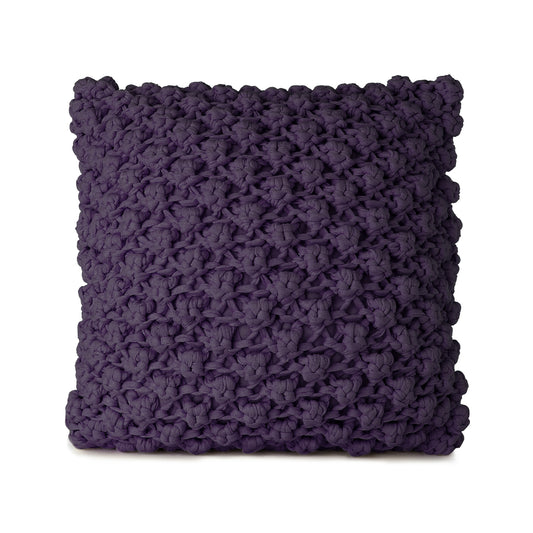 Almofada em Tricô Artesanal Pipoca 45x45 Roxo