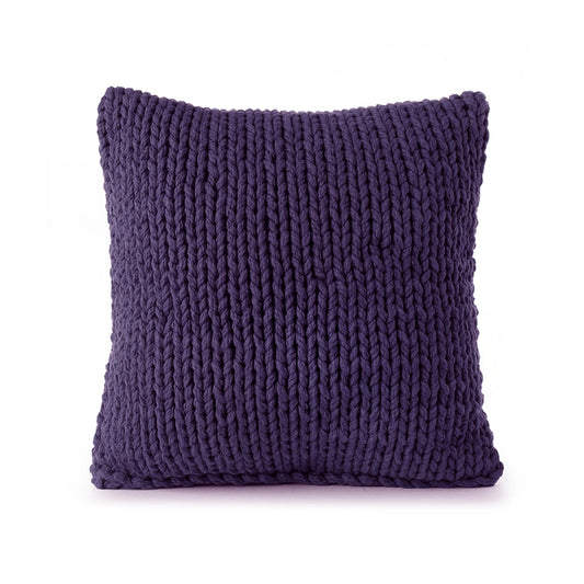 Almofada em tricô artesanal String Lisa 45x45 Roxo Pronta Entrega
