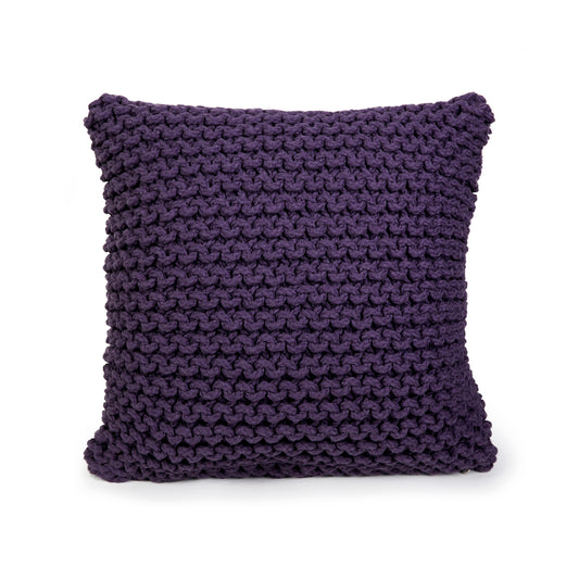 Almofada em tricô artesanal String 45x45 Roxo