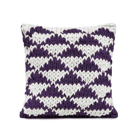 Almofada em tricô artesanal Triângulo 45x45 Roxo