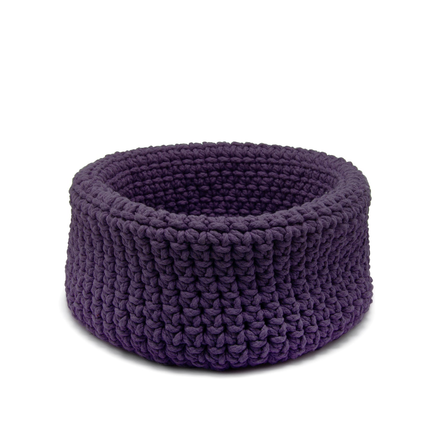 Cesta Sting em crochê artesanal 18x30 Roxo