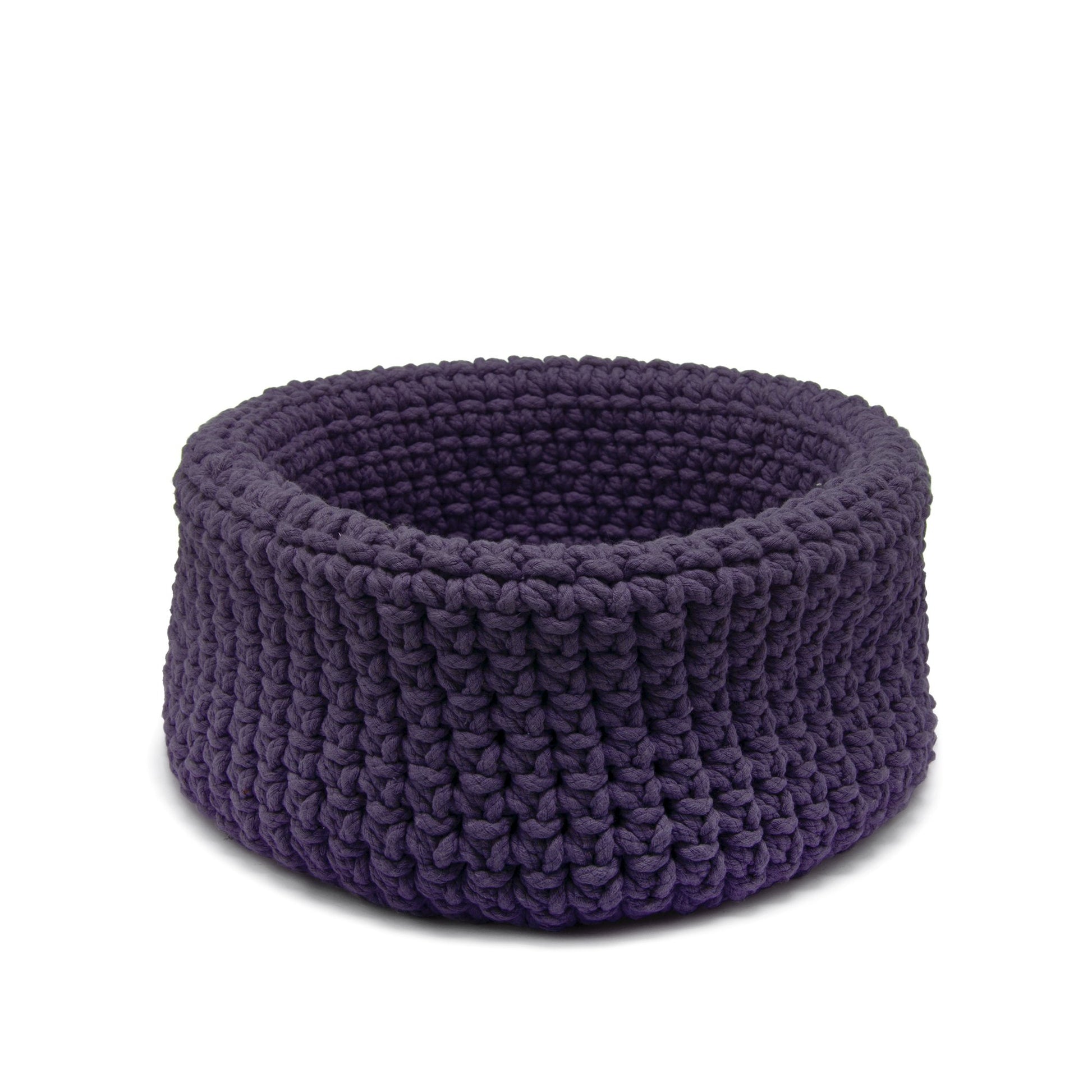 Cesta Sting em crochê artesanal 18x30 Roxo Pronta Entrega