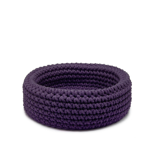 Cesta Sting em crochê artesanal 14x38 Roxo