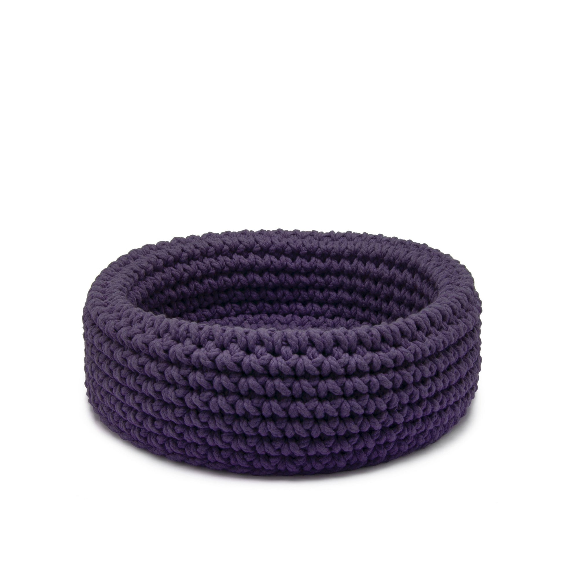 Cesta Sting em crochê artesanal 14x38 Roxo Pronta Entrega