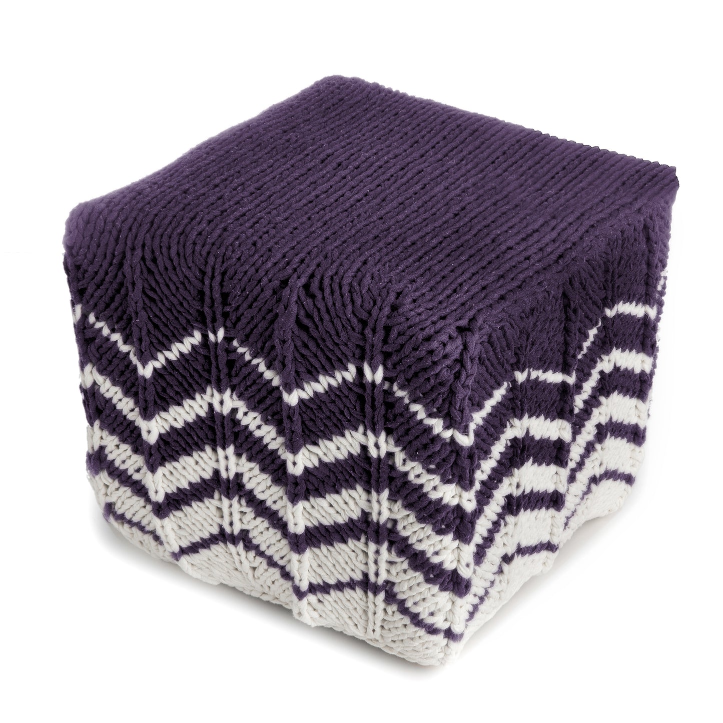 Puff Zig Zag 40x45 Roxo