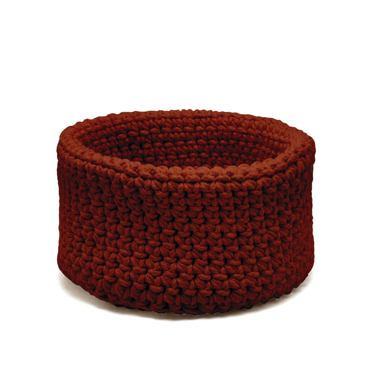 Cesta Sting em crochê artesanal 18x30 Terracota