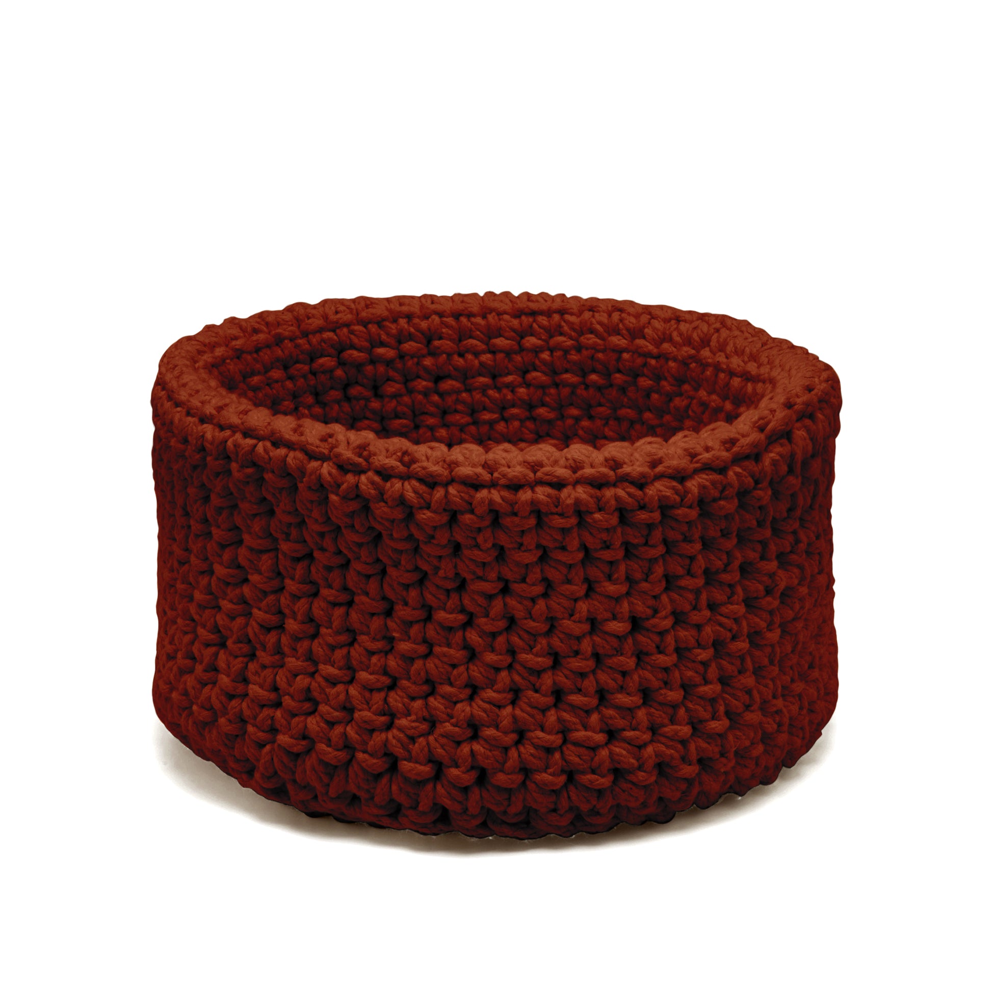 Cesta Sting em crochê artesanal 18x30 Terracota