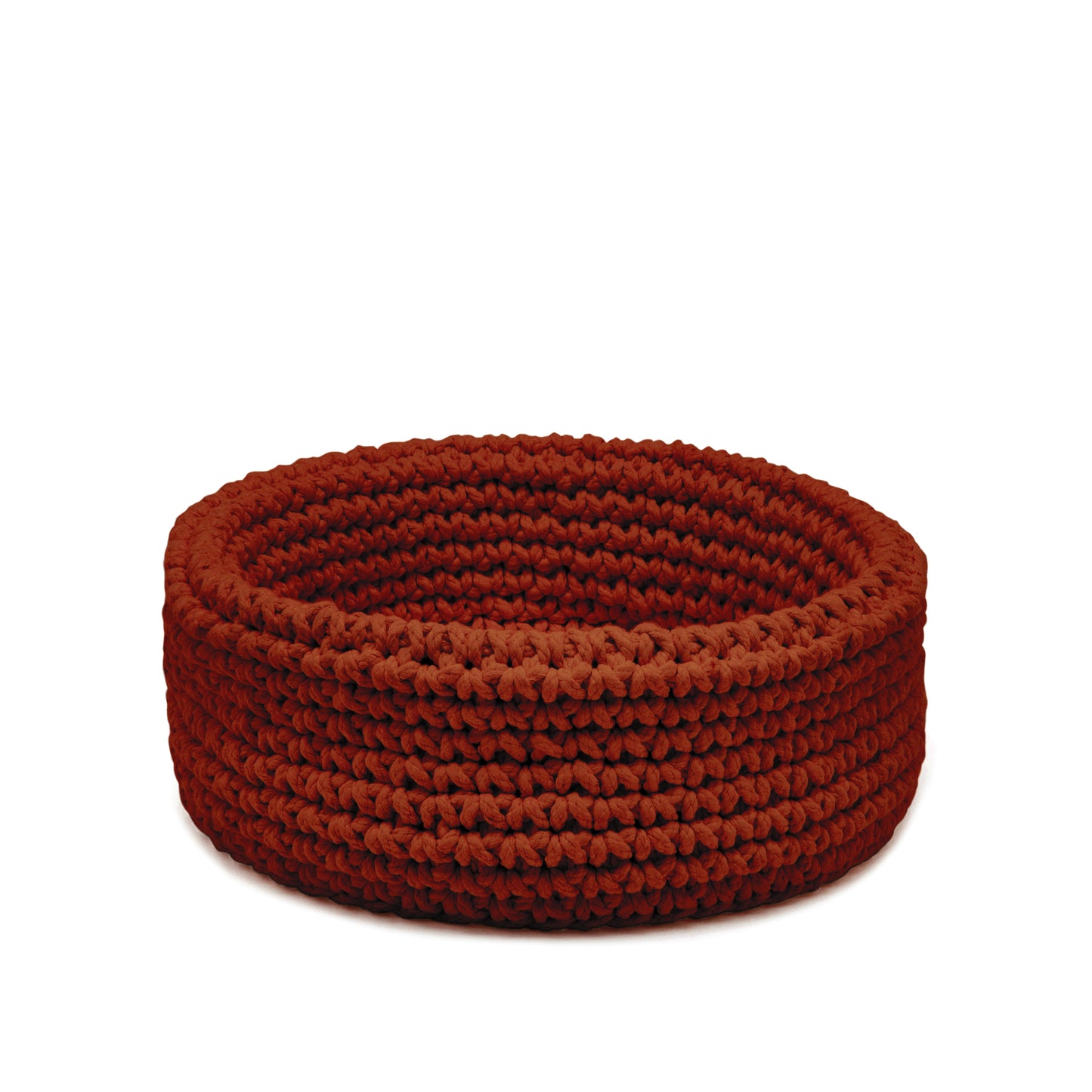 Cesta Sting em crochê artesanal 14x38 Terracota