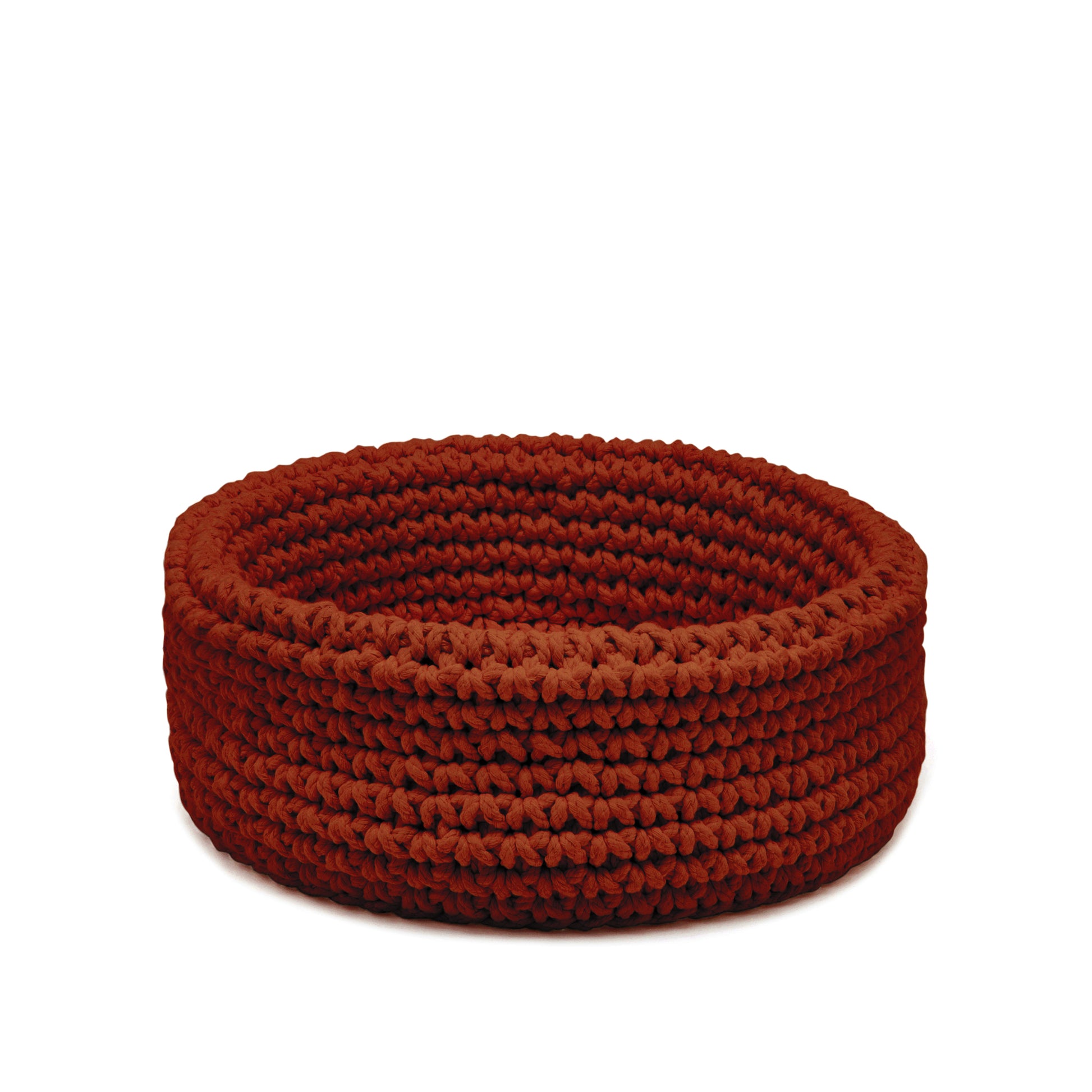 Cesta Sting em crochê artesanal 14x38 Terracota