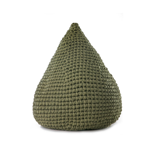 Almofada Gota em crochê artesanal G Verde