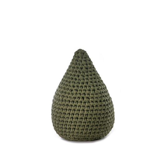Almofada Gota em crochê artesanal M Verde