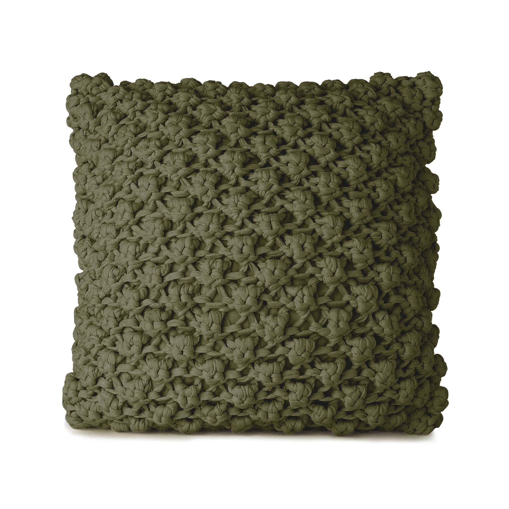 Almofada em Tricô Artesanal Pipoca 45x45 Verde
