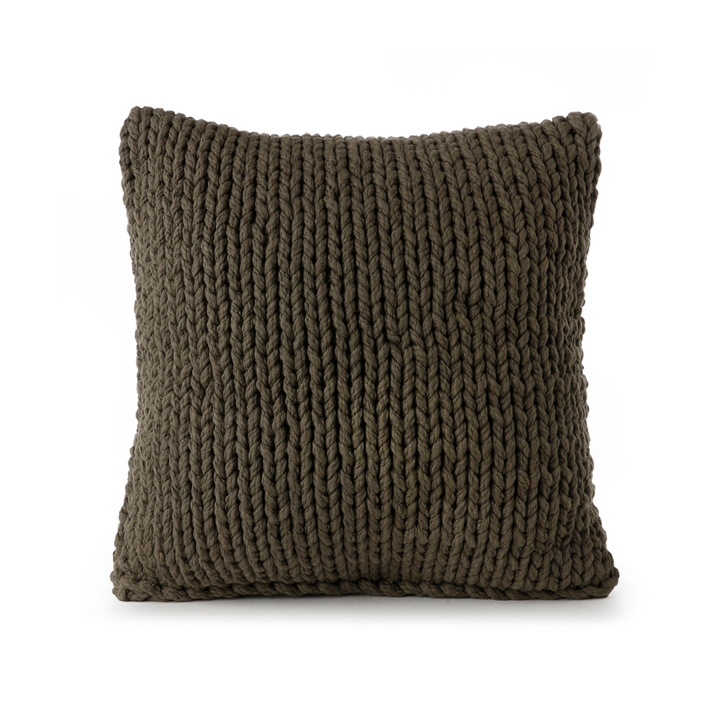 Almofada em tricô artesanal String Lisa 45x45 Verde