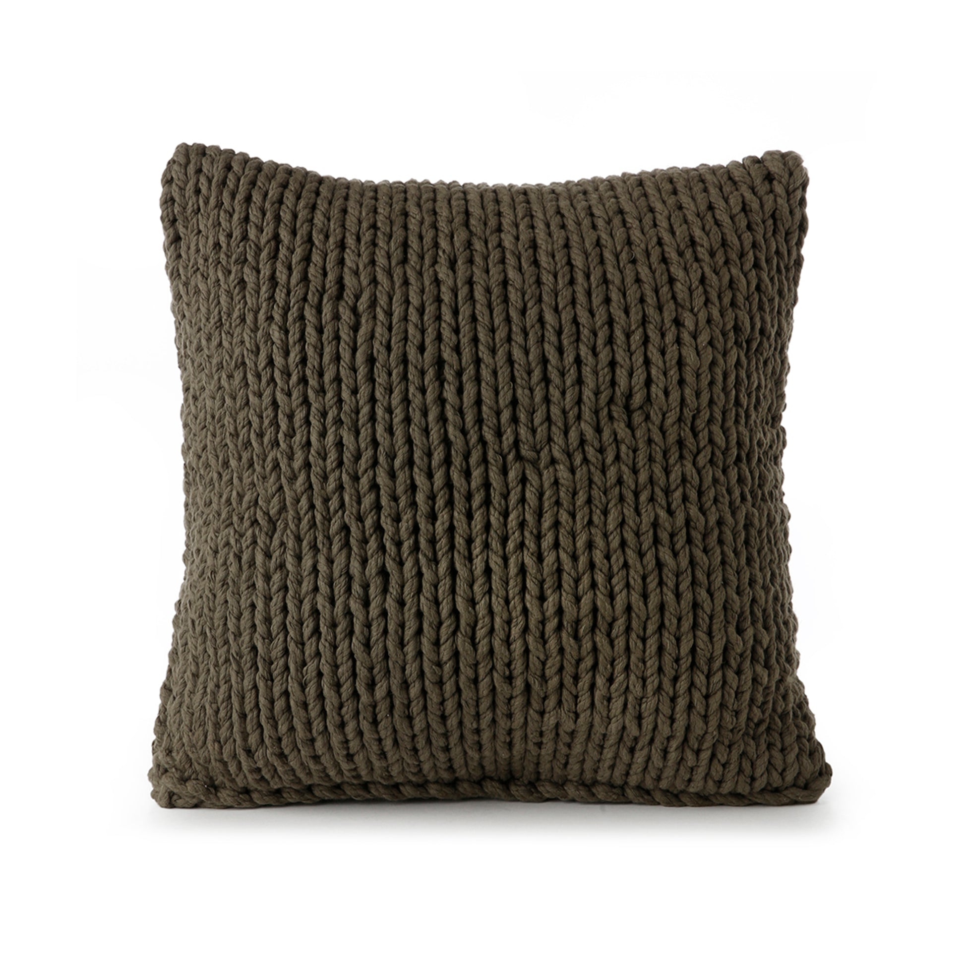 Almofada em tricô artesanal String Lisa 45x45 Verde