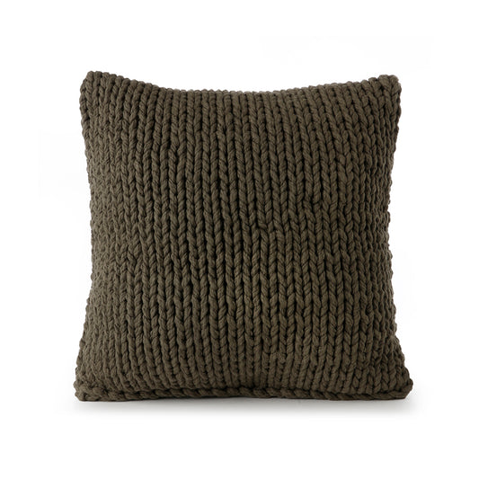 Almofada em tricô artesanal String Lisa 45x45 Verde