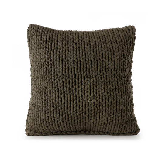 Almofada em tricô artesanal String Lisa 45x45 Verde Pronta Entrega