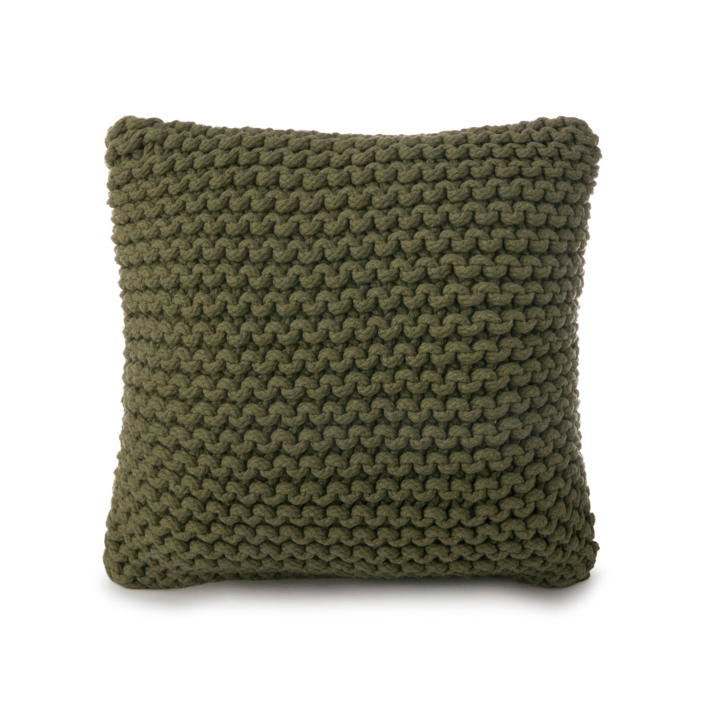 Almofada em tricô artesanal String 45x45 Verde