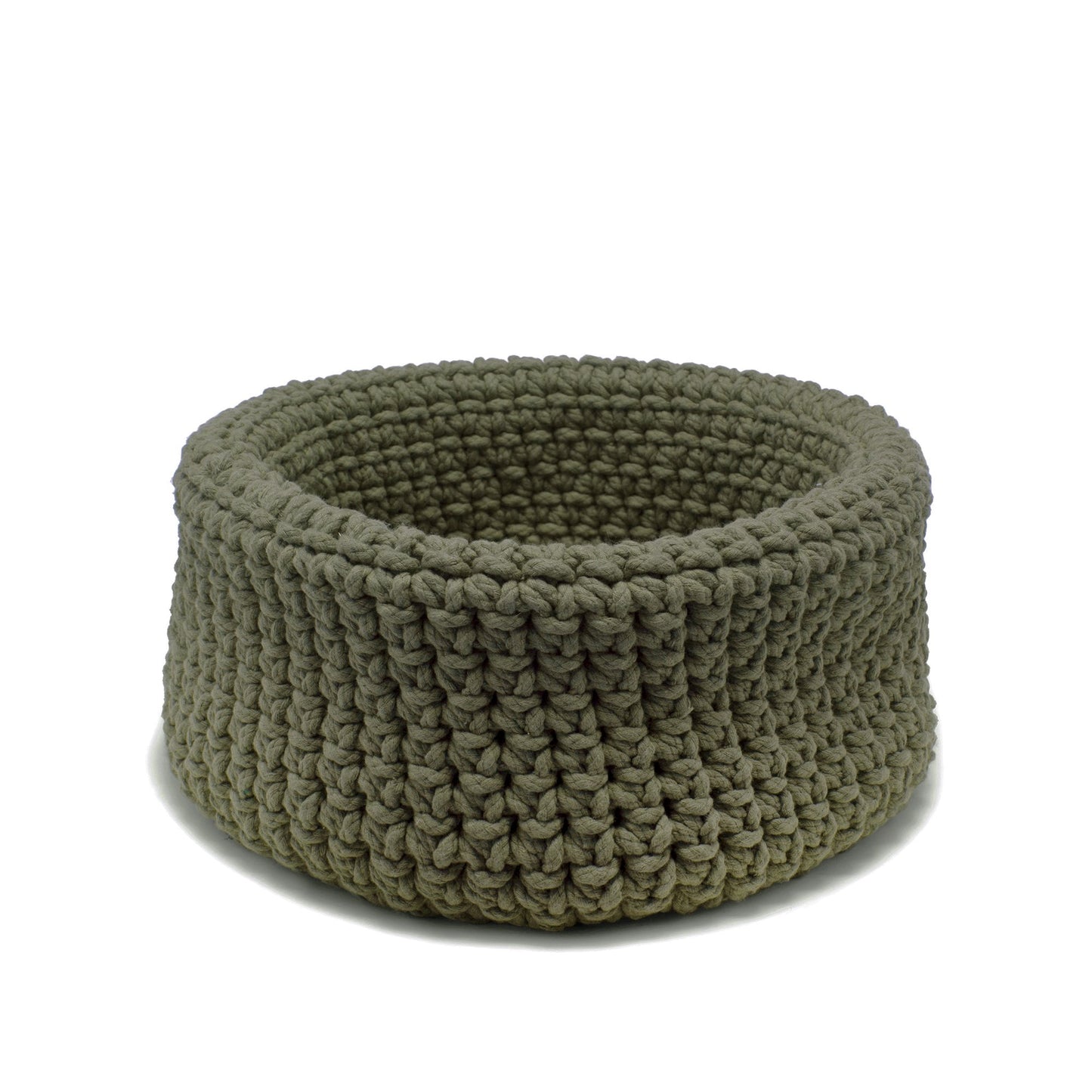 Cesta Sting em crochê artesanal 18x30 Verde Pronta Entrega