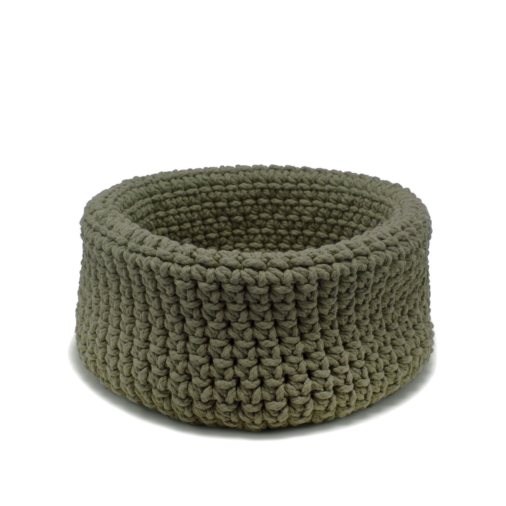 Cesta Sting em crochê artesanal 18x30 Verde Pronta Entrega