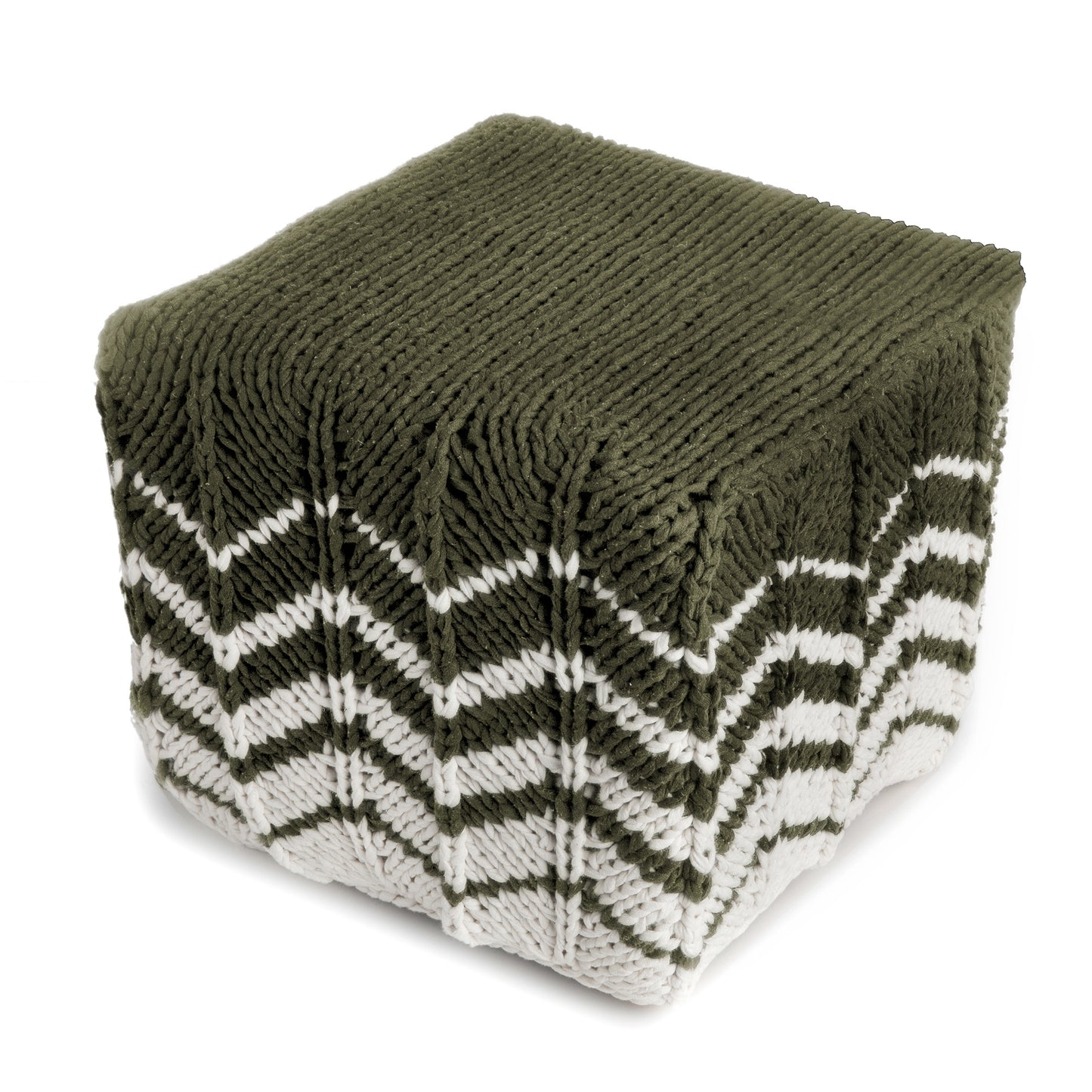 Puff Zig Zag 40x45 Verde