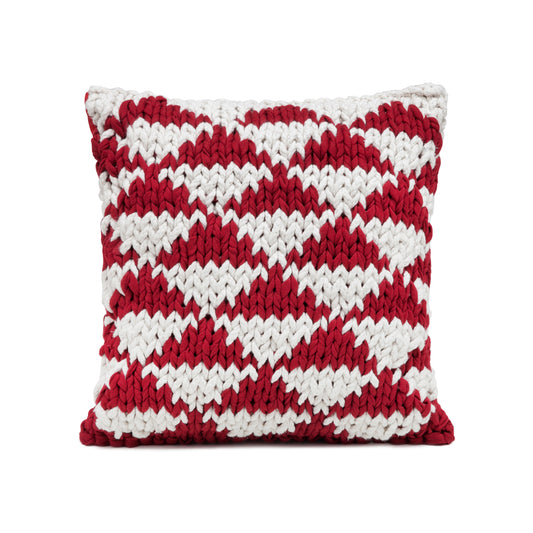 Almofada em tricô artesanal Triângulo 45x45 Vermelho