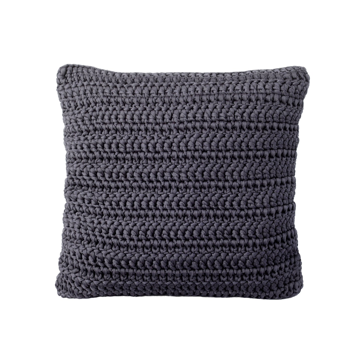 Almofada em Crochê Outdoor 50x50 Cinza Pronta Entrega