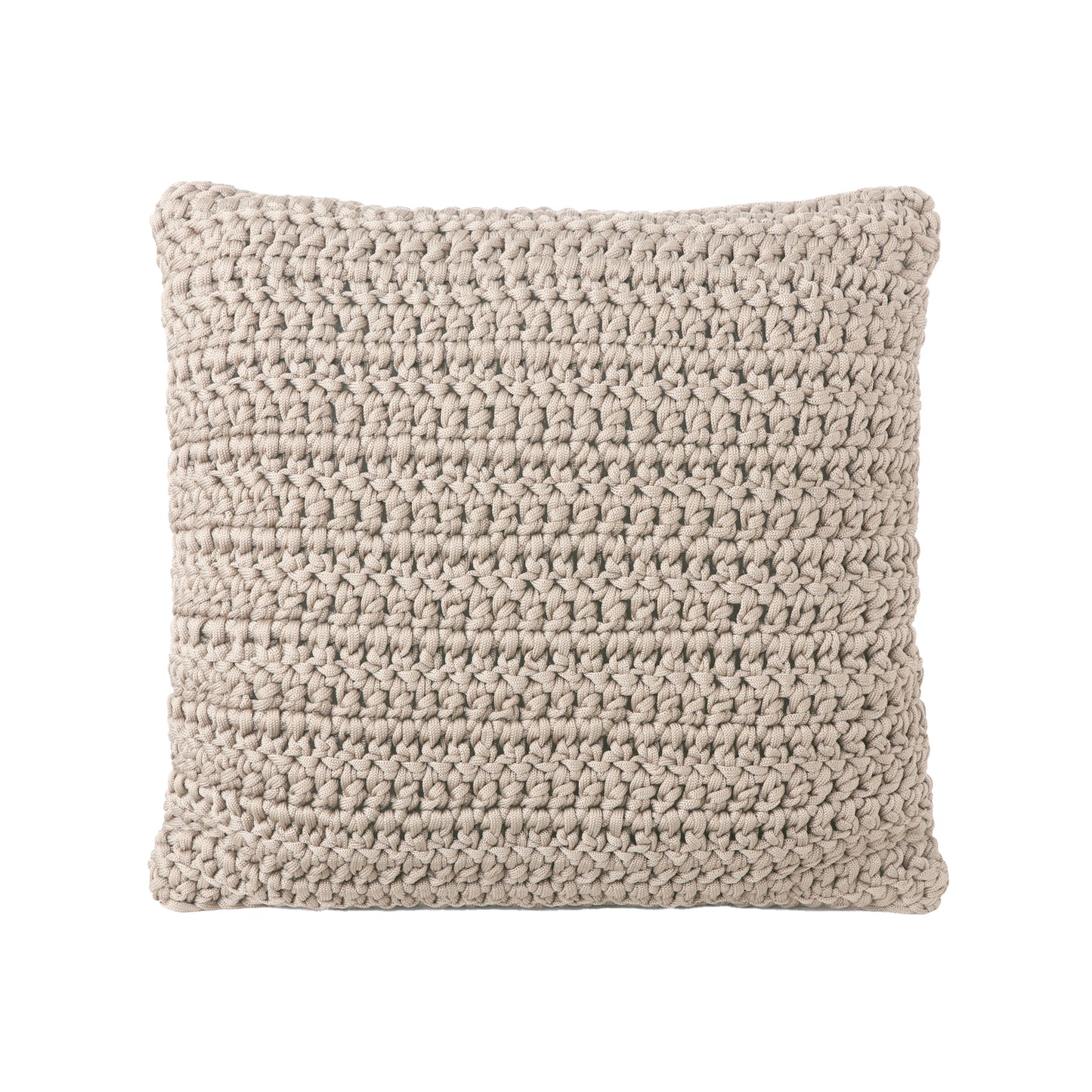 Almofada em Crochê Outdoor 50x50 Cru Pronta Entrega