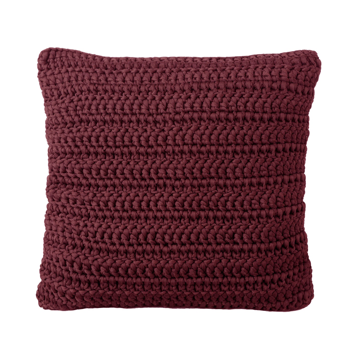 Almofada em Crochê Outdoor 50x50 Marsala Pronta Entrega