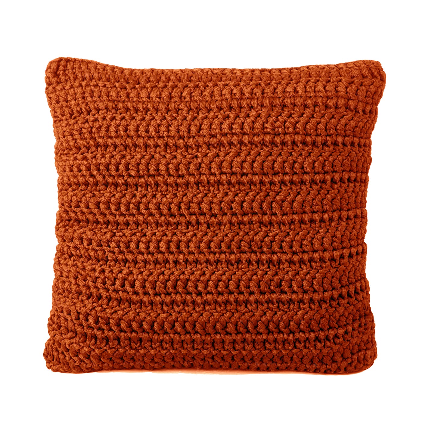 Almofada em Crochê Outdoor 50x50 Terracota Pronta Entrega