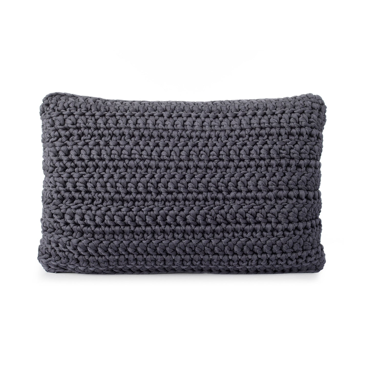 Almofada em Crochê Retangular Outdoor 30x45 Cinza
