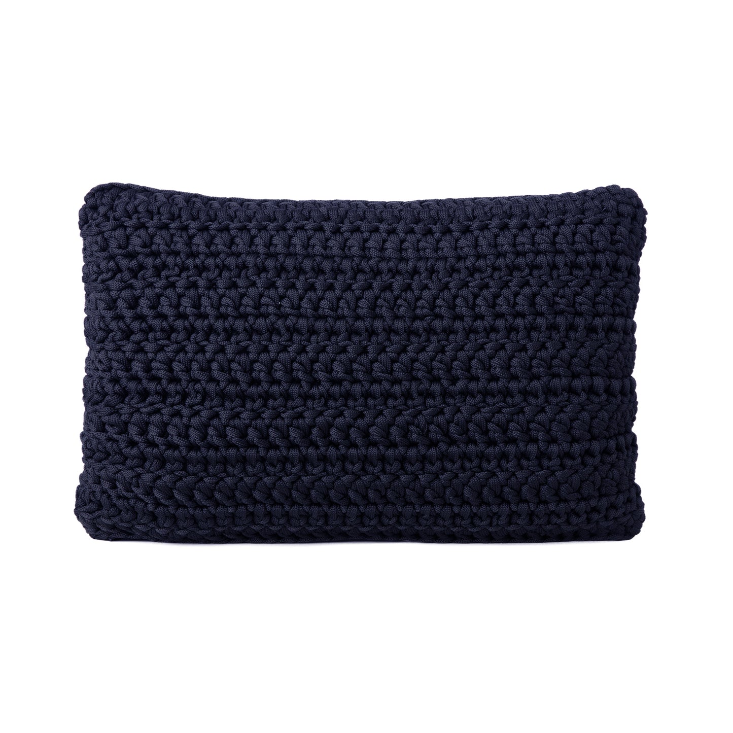 Almofada em Crochê Retangular Outdoor 30x45 Marinho