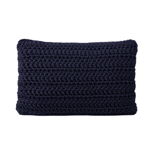 Almofada em Crochê Retangular Outdoor 30x45 Marinho