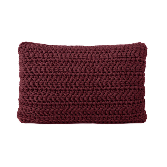 Almofada em Crochê Retangular Outdoor 30x45 Marsala