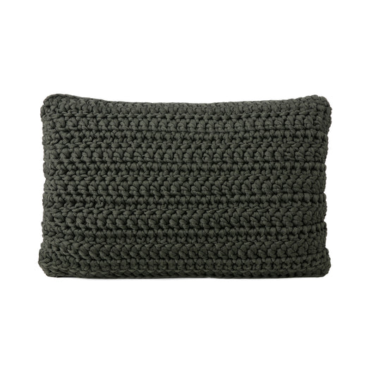 Almofada em Crochê Retangular Outdoor 30x45 Verde Pronta Entrega